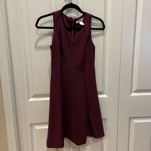 White House Black Market Burgundy Midi Dress